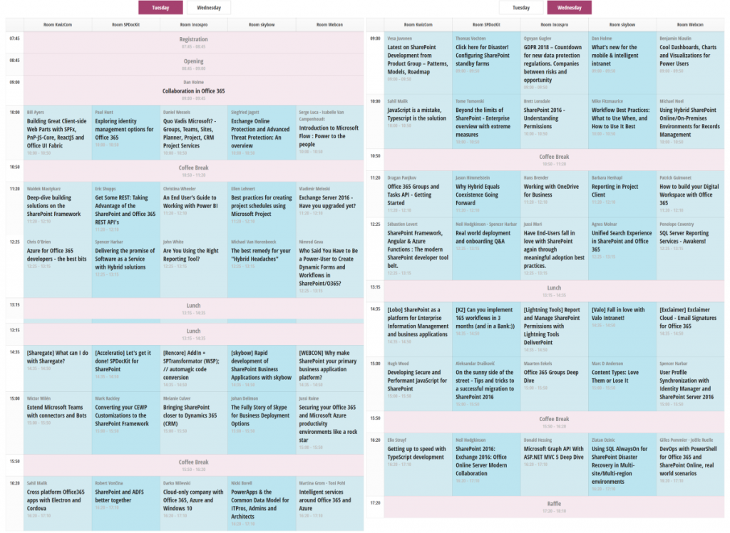 Collaboration Summit 2017 Agenda