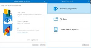 SharePoint Online migration tool