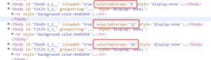 SharePoint grouped list view - selectable rows property