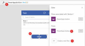 Prepare Flow for button click in PowerApps