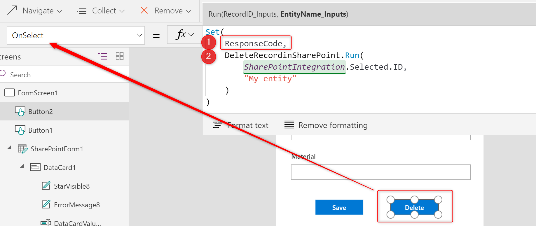 Handling response from Microsoft Flow in PowerApps