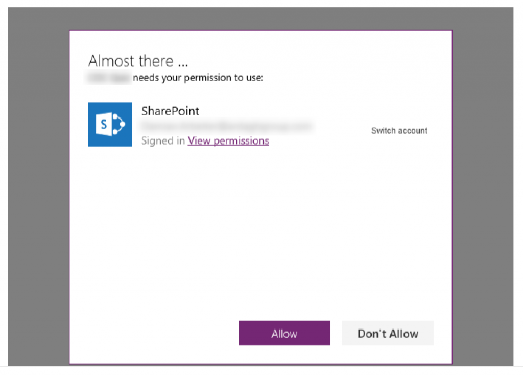 PowerApps app needs user permissions