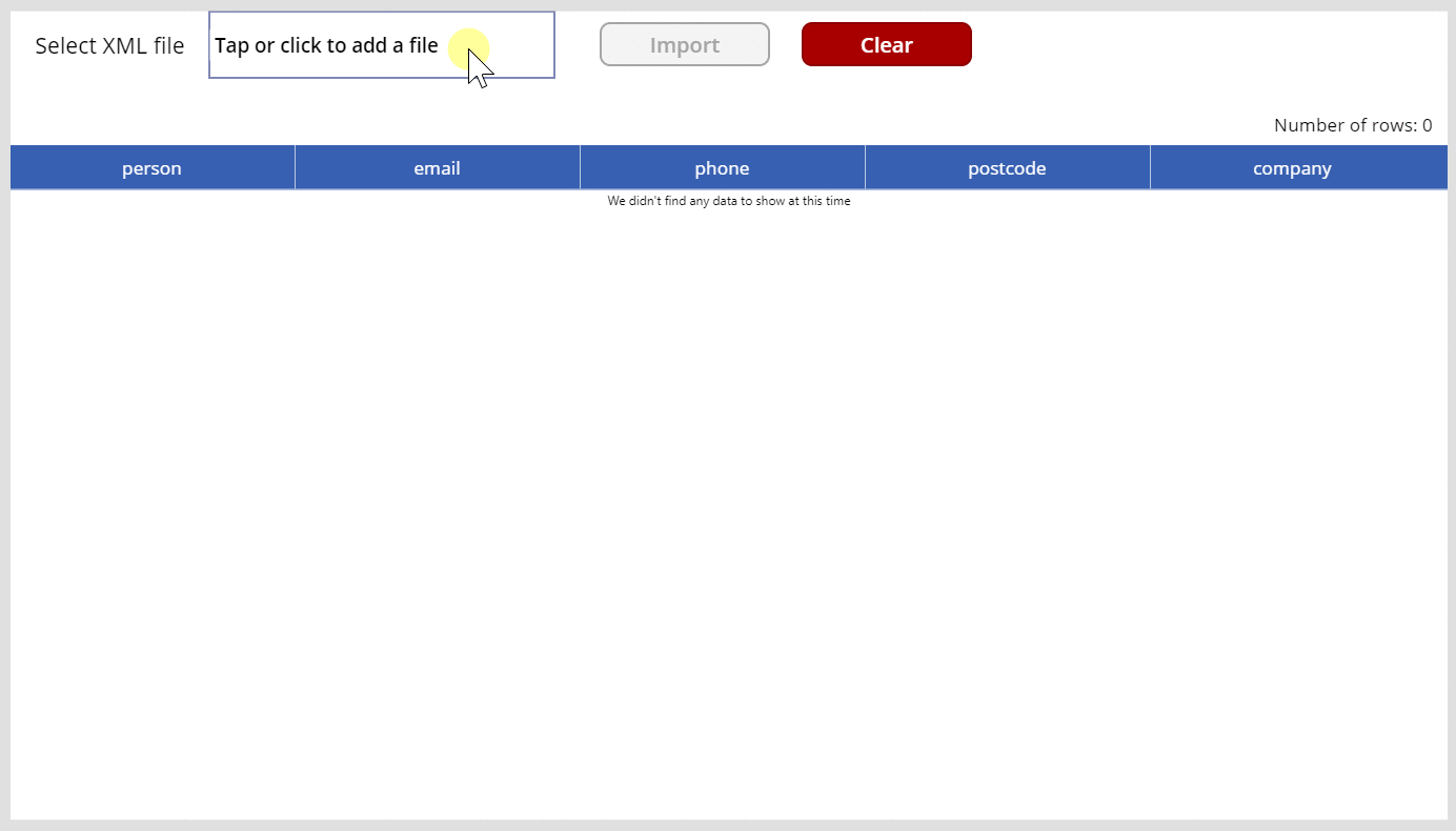 PowerApp importing 500 and 5000 records from XML