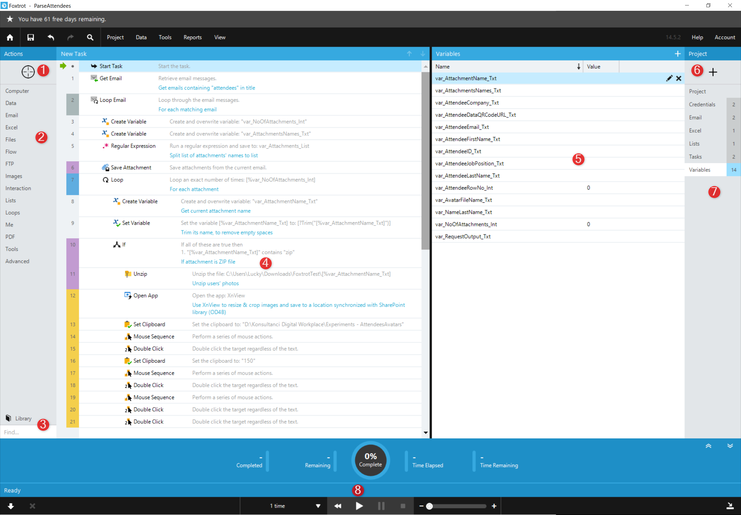 NIntex Foxtrot RPA interface