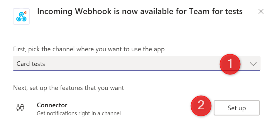 Adding webhook to Teams, part 4