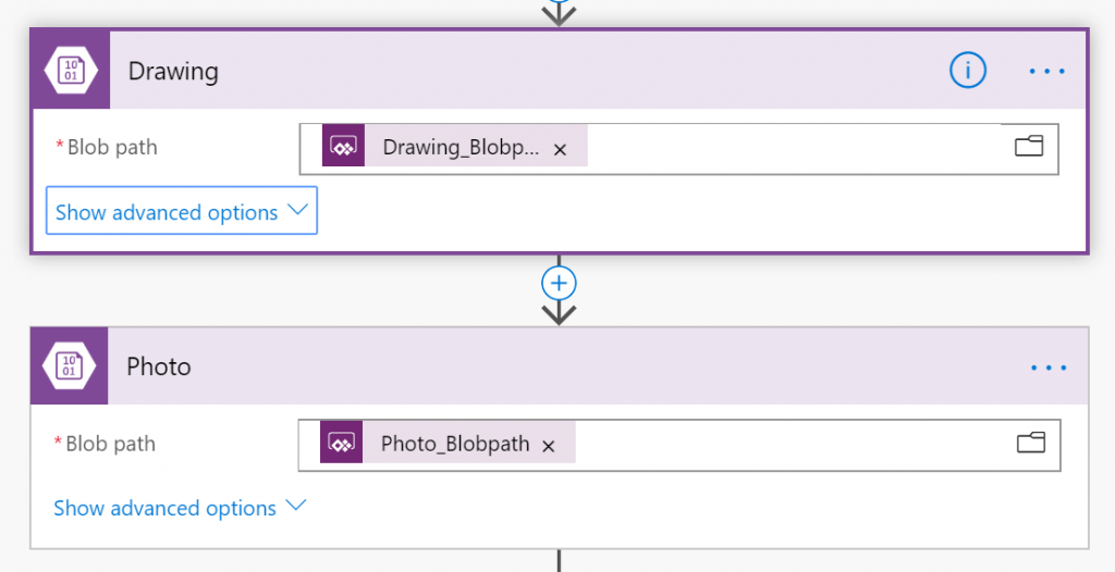 Downloading blobs from Blob Storage in Microsoft Flow