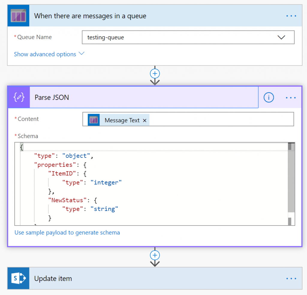 Getting message from Azure Queue and parsing it