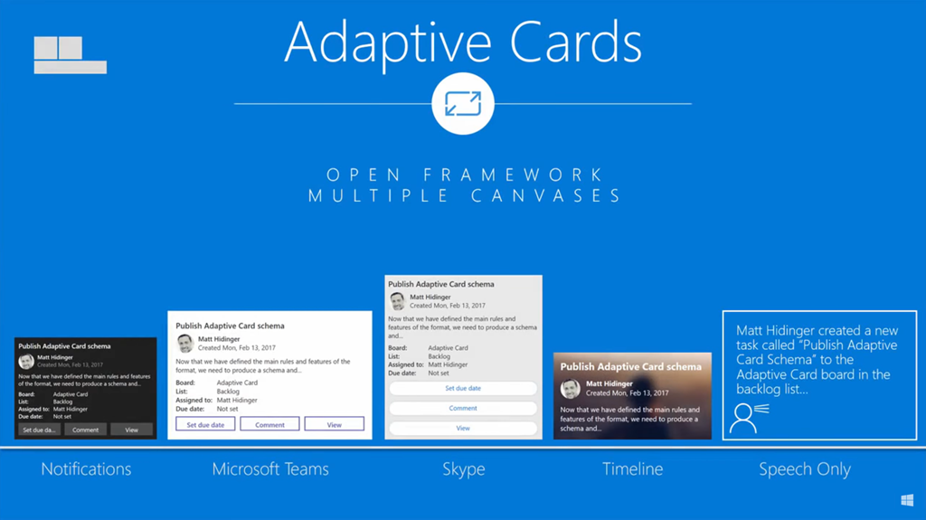 Where Adaptive Cards can be used today?