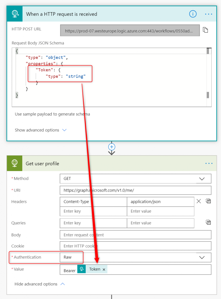 Using token from PVA to get user context in calling Microsoft Graph API.